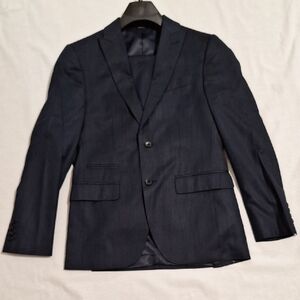 jf j.ferrar Men's Dark Navy Two-Button Suit Jacket